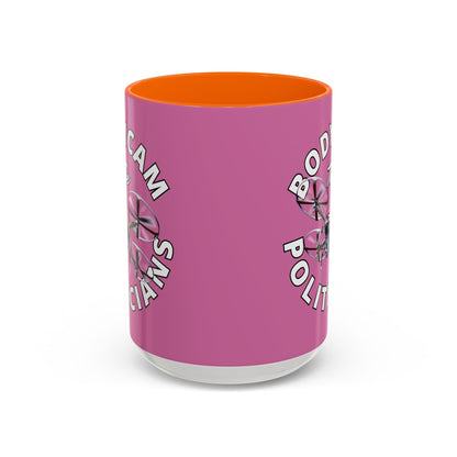 Bodycam the Politicians Drone Pink Accent Mug by cypherpunkgear.com – cypherpunkgear.com | Cypherpunk Merch