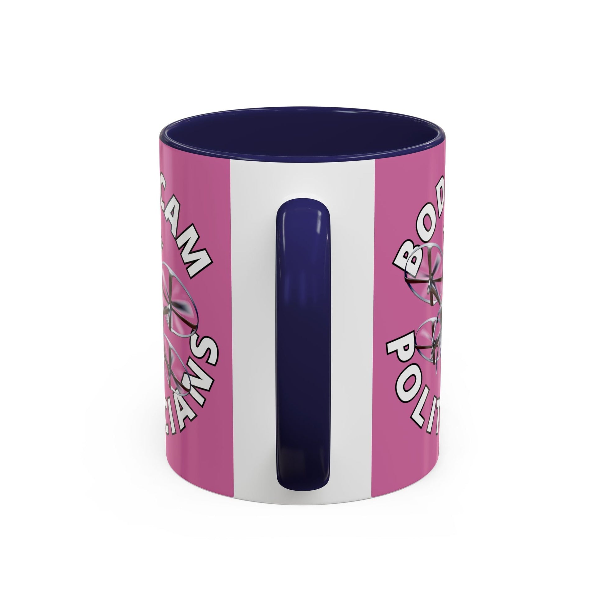 Bodycam the Politicians Drone Pink Accent Mug by cypherpunkgear.com – cypherpunkgear.com | Cypherpunk Merch