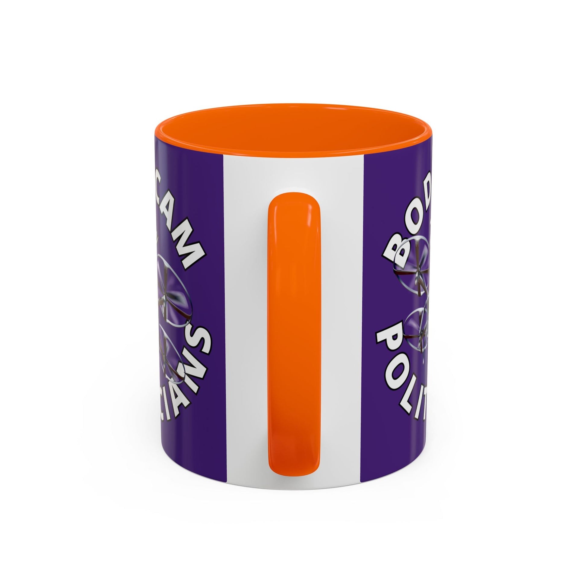 Bodycam the Politicians Drone Purple Accent Mug by cypherpunkgear.com – cypherpunkgear.com | Cypherpunk Merch