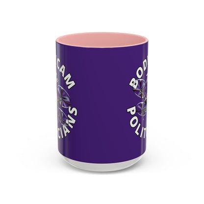 Bodycam the Politicians Drone Purple Accent Mug by cypherpunkgear.com – cypherpunkgear.com | Cypherpunk Merch