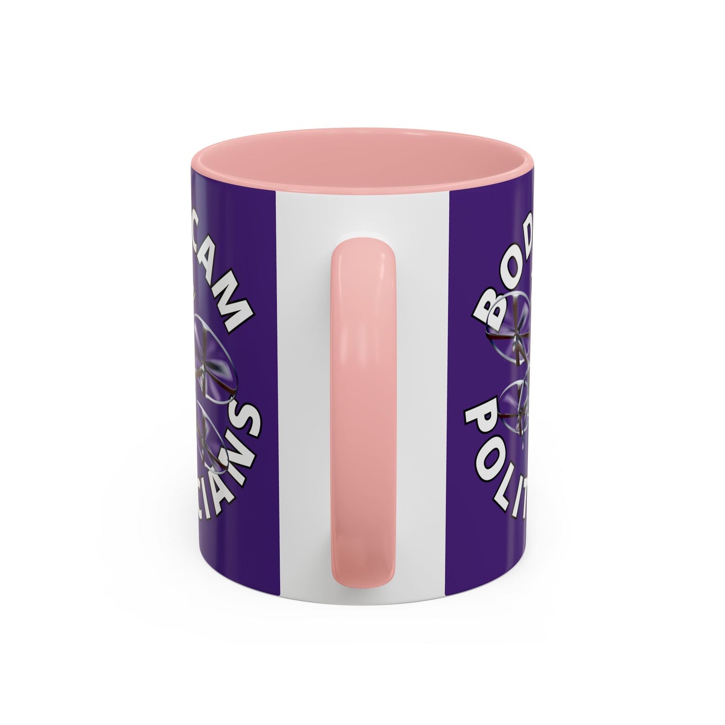 Bodycam the Politicians Drone Purple Accent Mug by cypherpunkgear.com – cypherpunkgear.com | Cypherpunk Merch