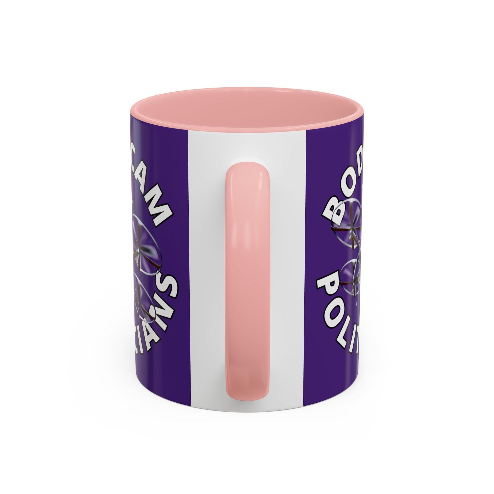 Bodycam the Politicians Drone Purple Accent Mug by cypherpunkgear.com – cypherpunkgear.com | Cypherpunk Merch