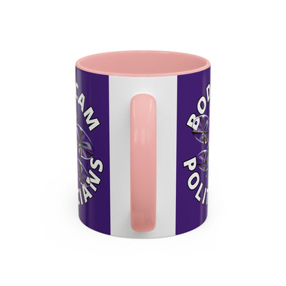 Bodycam the Politicians Drone Purple Accent Mug by cypherpunkgear.com – cypherpunkgear.com | Cypherpunk Merch
