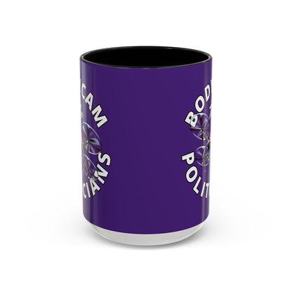 Bodycam the Politicians Drone Purple Accent Mug by cypherpunkgear.com – cypherpunkgear.com | Cypherpunk Merch