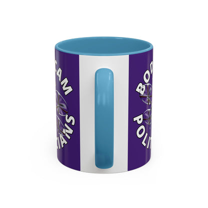 Bodycam the Politicians Drone Purple Accent Mug by cypherpunkgear.com – cypherpunkgear.com | Cypherpunk Merch