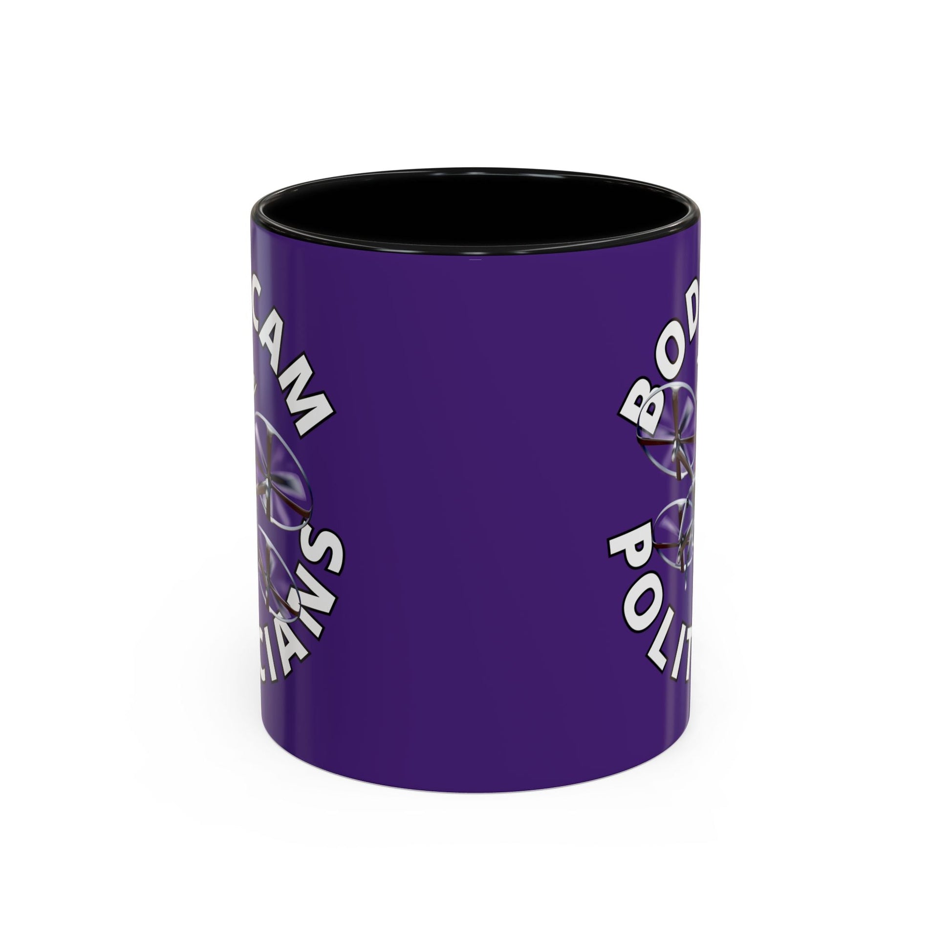 Bodycam the Politicians Drone Purple Accent Mug by cypherpunkgear.com – cypherpunkgear.com | Cypherpunk Merch