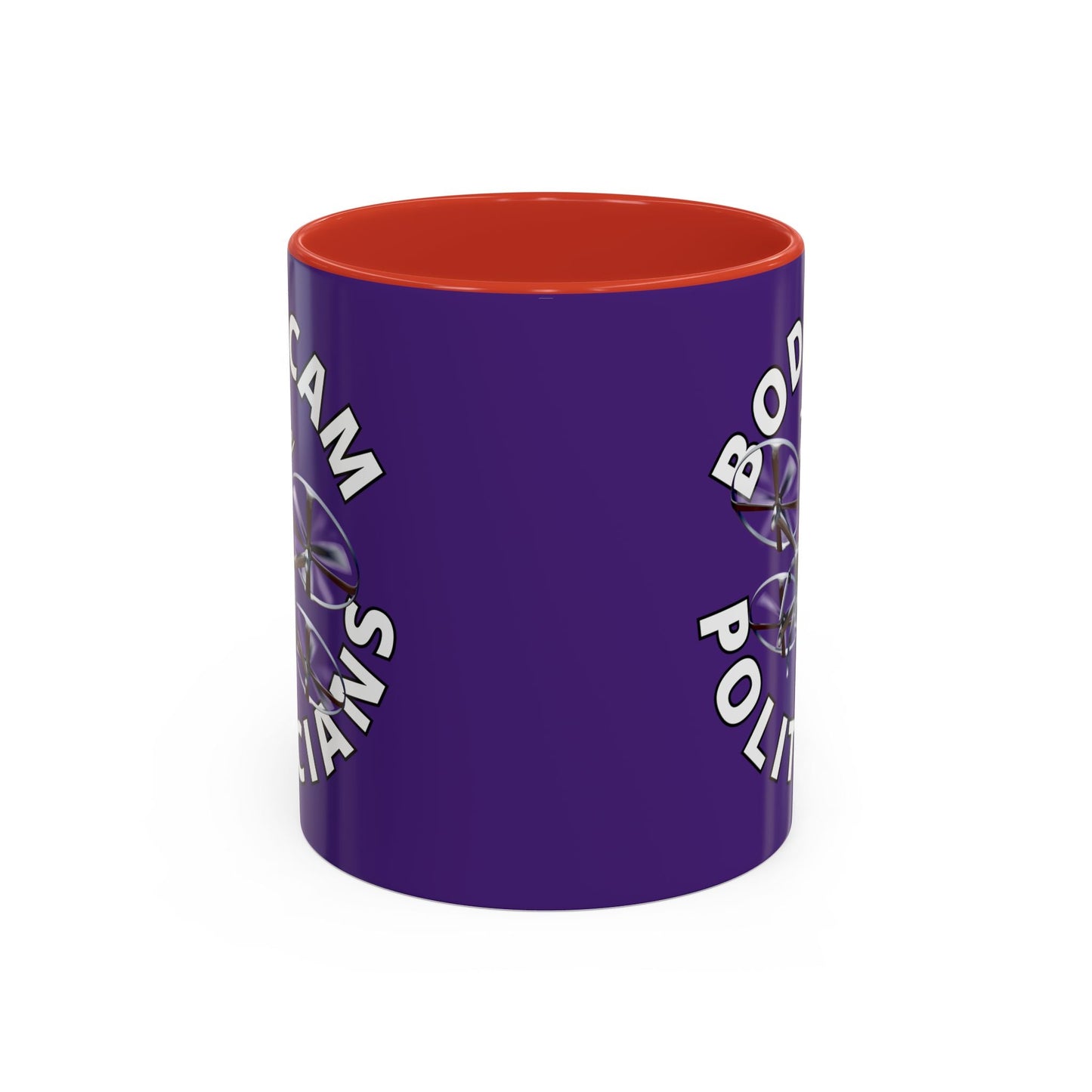Bodycam the Politicians Drone Purple Accent Mug by cypherpunkgear.com – cypherpunkgear.com | Cypherpunk Merch