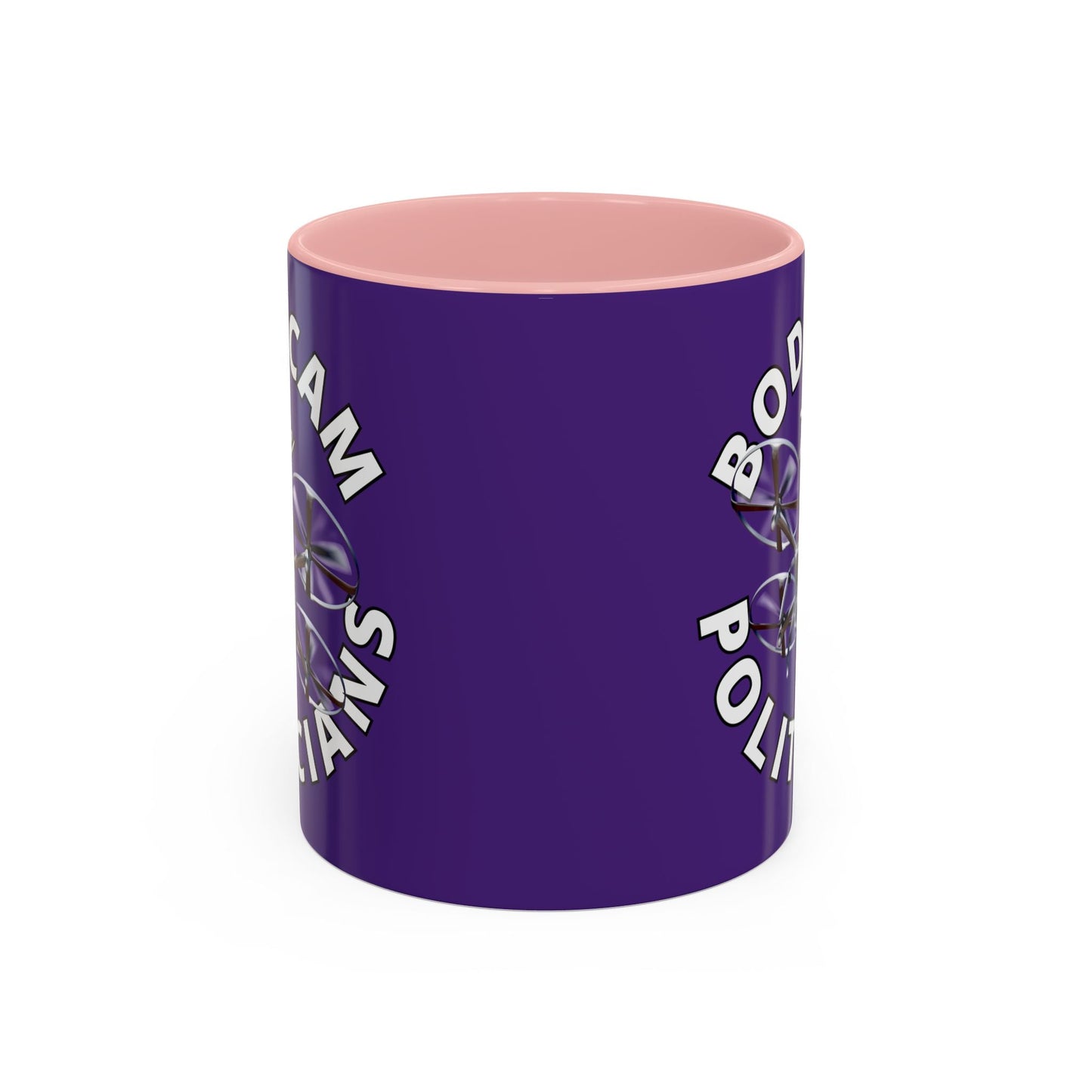 Bodycam the Politicians Drone Purple Accent Mug by cypherpunkgear.com – cypherpunkgear.com | Cypherpunk Merch