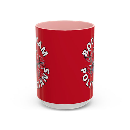 Bodycam the Politicians Drone Red Accent Mug by cypherpunkgear.com – cypherpunkgear.com | Cypherpunk Merch