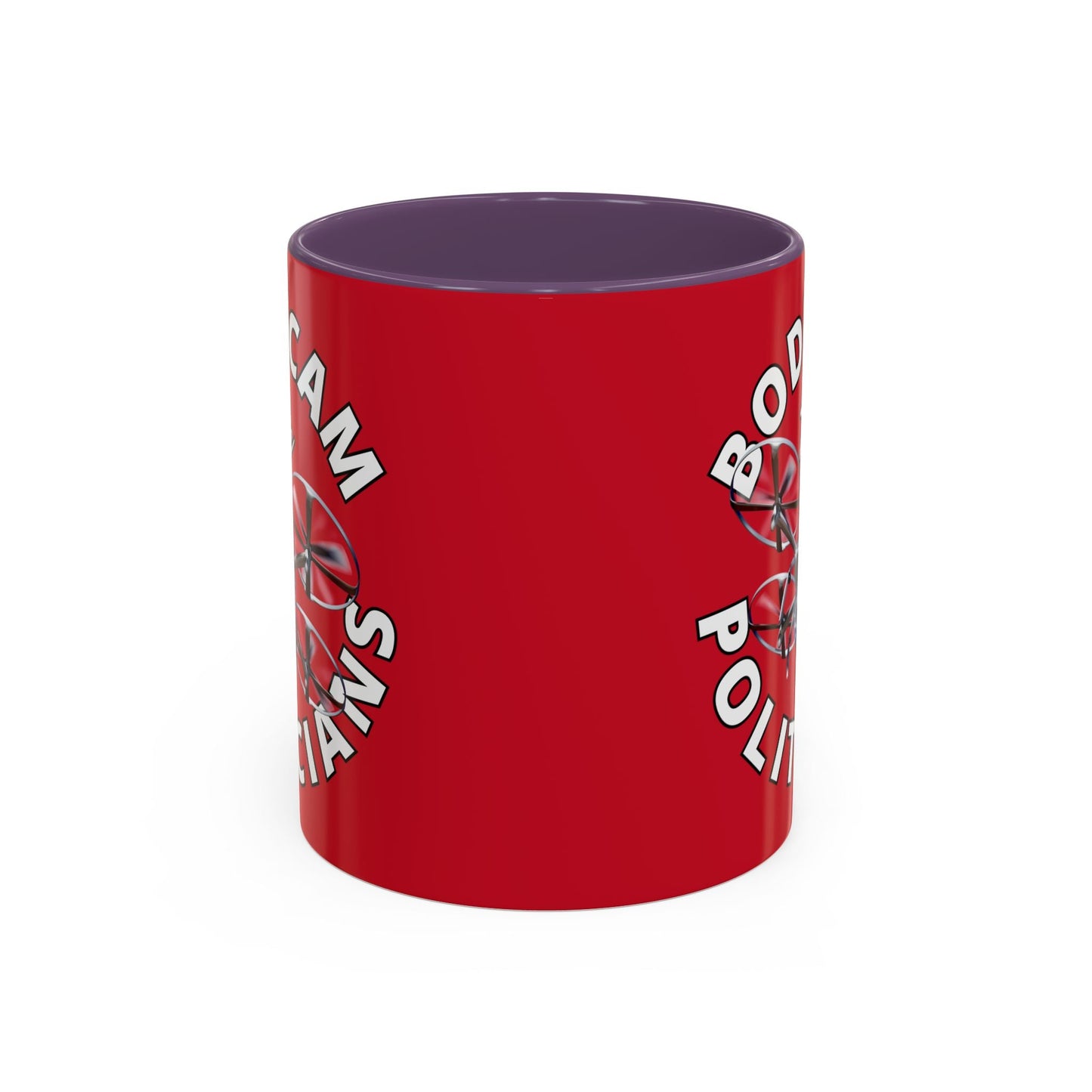 Bodycam the Politicians Drone Red Accent Mug by cypherpunkgear.com – cypherpunkgear.com | Cypherpunk Merch