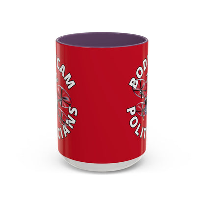 Bodycam the Politicians Drone Red Accent Mug by cypherpunkgear.com – cypherpunkgear.com | Cypherpunk Merch