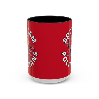 Bodycam the Politicians Drone Red Accent Mug by cypherpunkgear.com – cypherpunkgear.com | Cypherpunk Merch