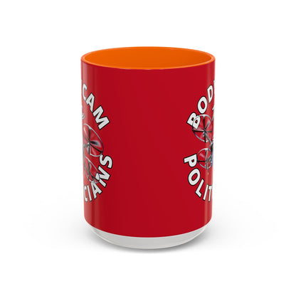 Bodycam the Politicians Drone Red Accent Mug by cypherpunkgear.com – cypherpunkgear.com | Cypherpunk Merch