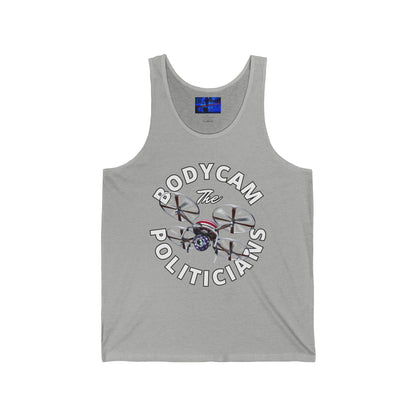Bodycam the Politicians Drone Unisex Jersey Tank Top by cypherpunkgear.com – cypherpunkgear.com | Cypherpunk Merch
