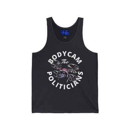 Bodycam the Politicians Drone Unisex Jersey Tank Top by cypherpunkgear.com – cypherpunkgear.com | Cypherpunk Merch