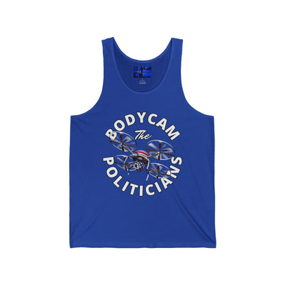 Bodycam the Politicians Drone Unisex Jersey Tank Top by cypherpunkgear.com – cypherpunkgear.com | Cypherpunk Merch