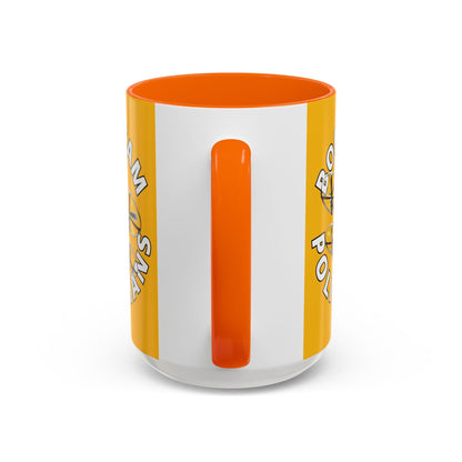 Bodycam the Politicians Drone Yellow Accent Mug by cypherpunkgear.com – cypherpunkgear.com | Cypherpunk Merch