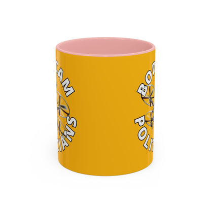 Bodycam the Politicians Drone Yellow Accent Mug by cypherpunkgear.com – cypherpunkgear.com | Cypherpunk Merch