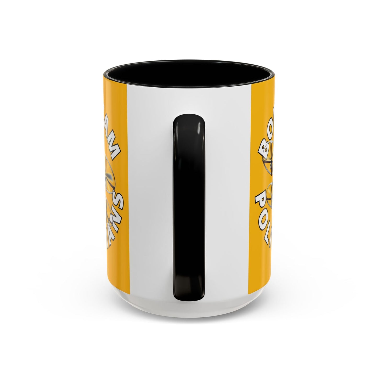 Bodycam the Politicians Drone Yellow Accent Mug by cypherpunkgear.com – cypherpunkgear.com | Cypherpunk Merch