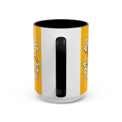 Bodycam the Politicians Drone Yellow Accent Mug by cypherpunkgear.com – cypherpunkgear.com | Cypherpunk Merch