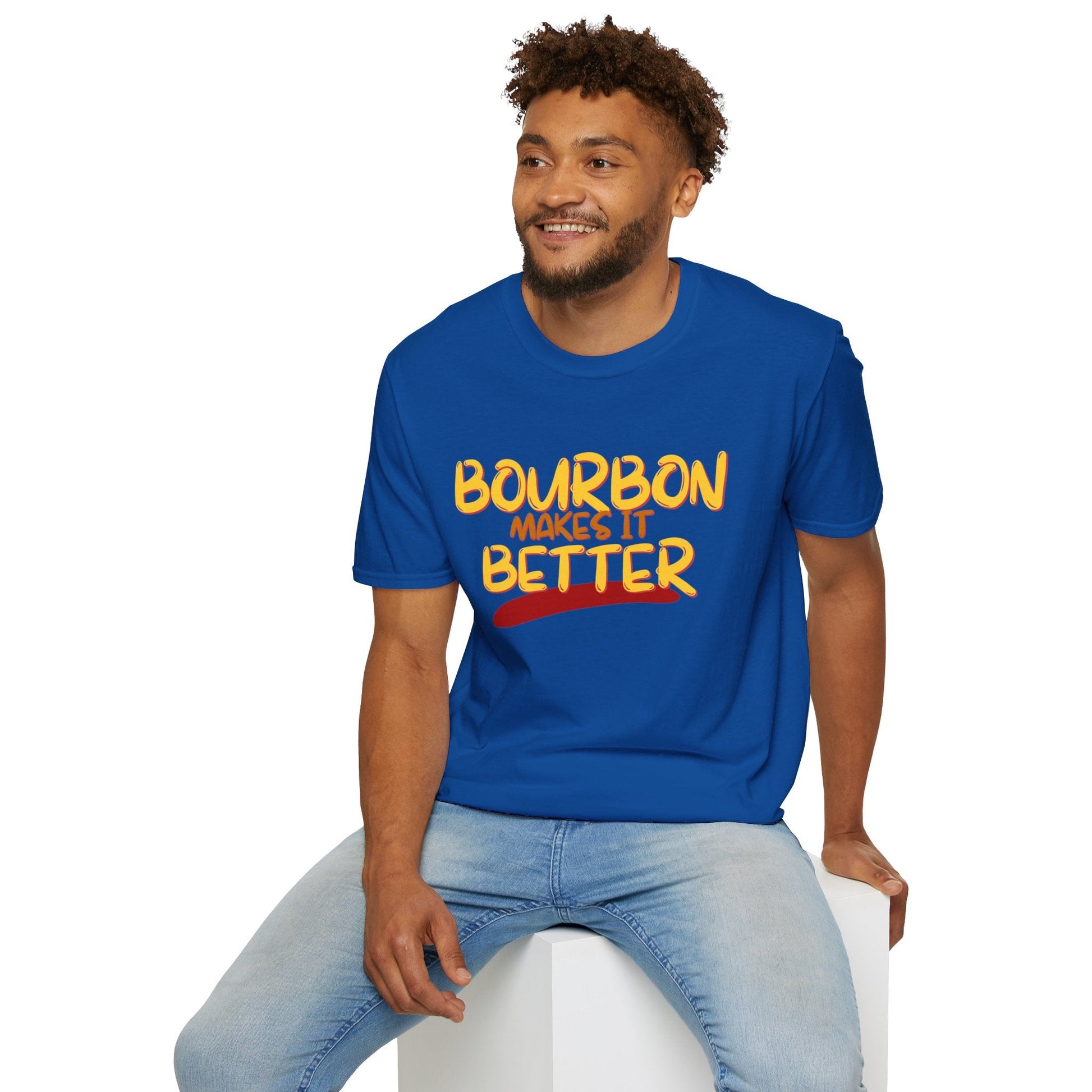 Bourbon makes it better DKcolors Unisex T-Shirt by cypherpunkgear – cypherpunkgear.com | Cypherpunk Merch