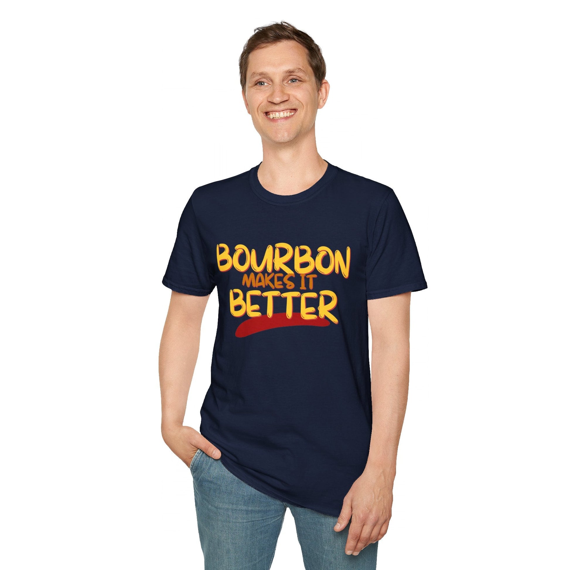 Bourbon makes it better DKcolors Unisex T-Shirt by cypherpunkgear – cypherpunkgear.com | Cypherpunk Merch