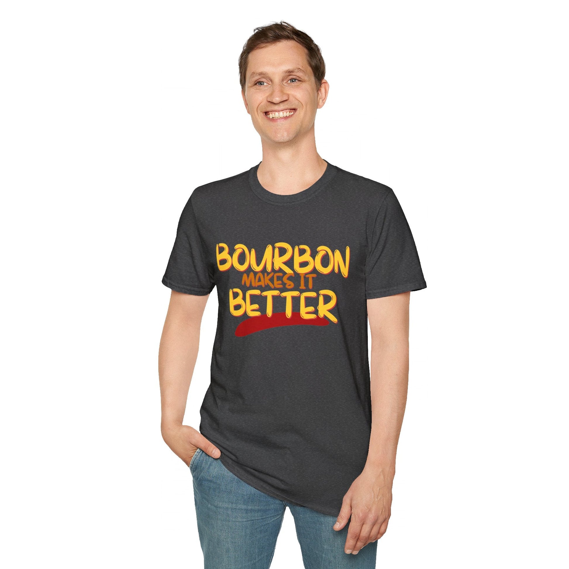 Bourbon makes it better DKcolors Unisex T-Shirt by cypherpunkgear – cypherpunkgear.com | Cypherpunk Merch