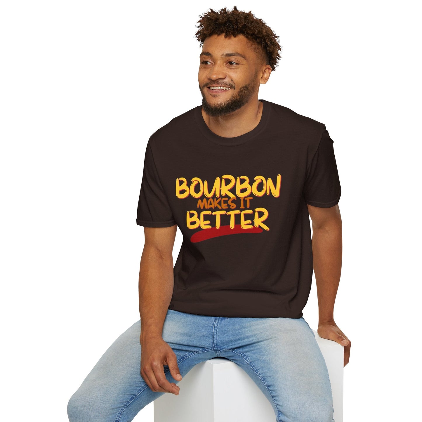 Bourbon makes it better DKcolors Unisex T-Shirt by cypherpunkgear – cypherpunkgear.com | Cypherpunk Merch