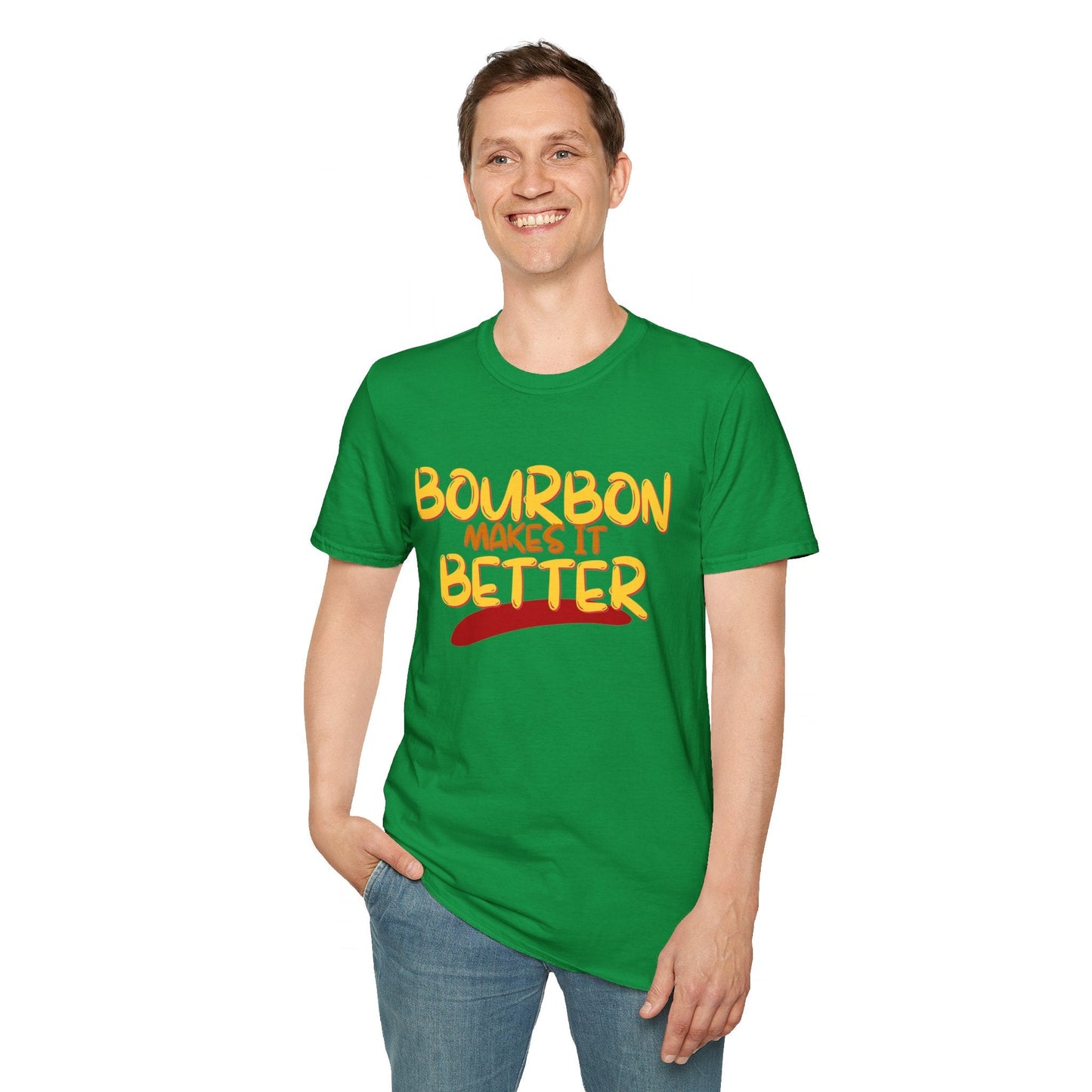 Bourbon makes it better DKcolors Unisex T-Shirt by cypherpunkgear – cypherpunkgear.com | Cypherpunk Merch