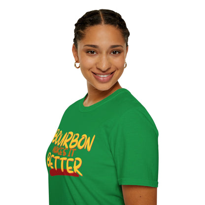Bourbon makes it better DKcolors Unisex T-Shirt by cypherpunkgear – cypherpunkgear.com | Cypherpunk Merch