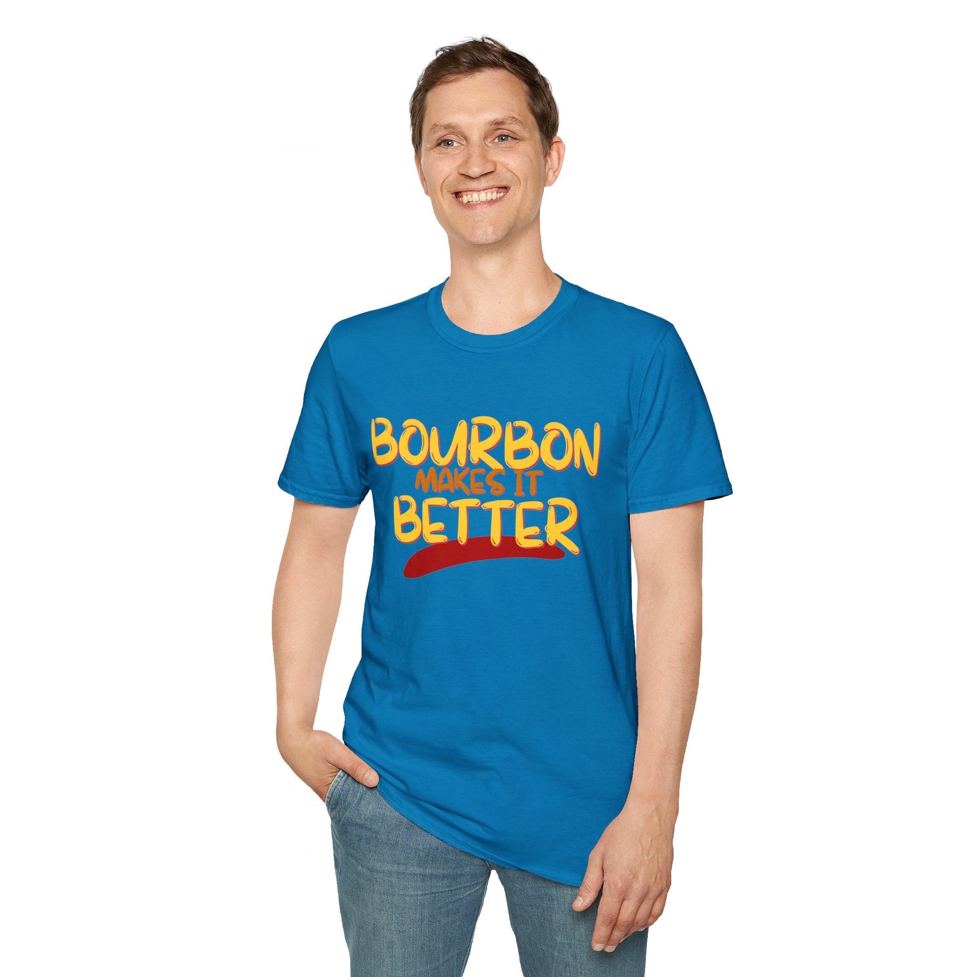 Bourbon makes it better DKcolors Unisex T-Shirt by cypherpunkgear – cypherpunkgear.com | Cypherpunk Merch