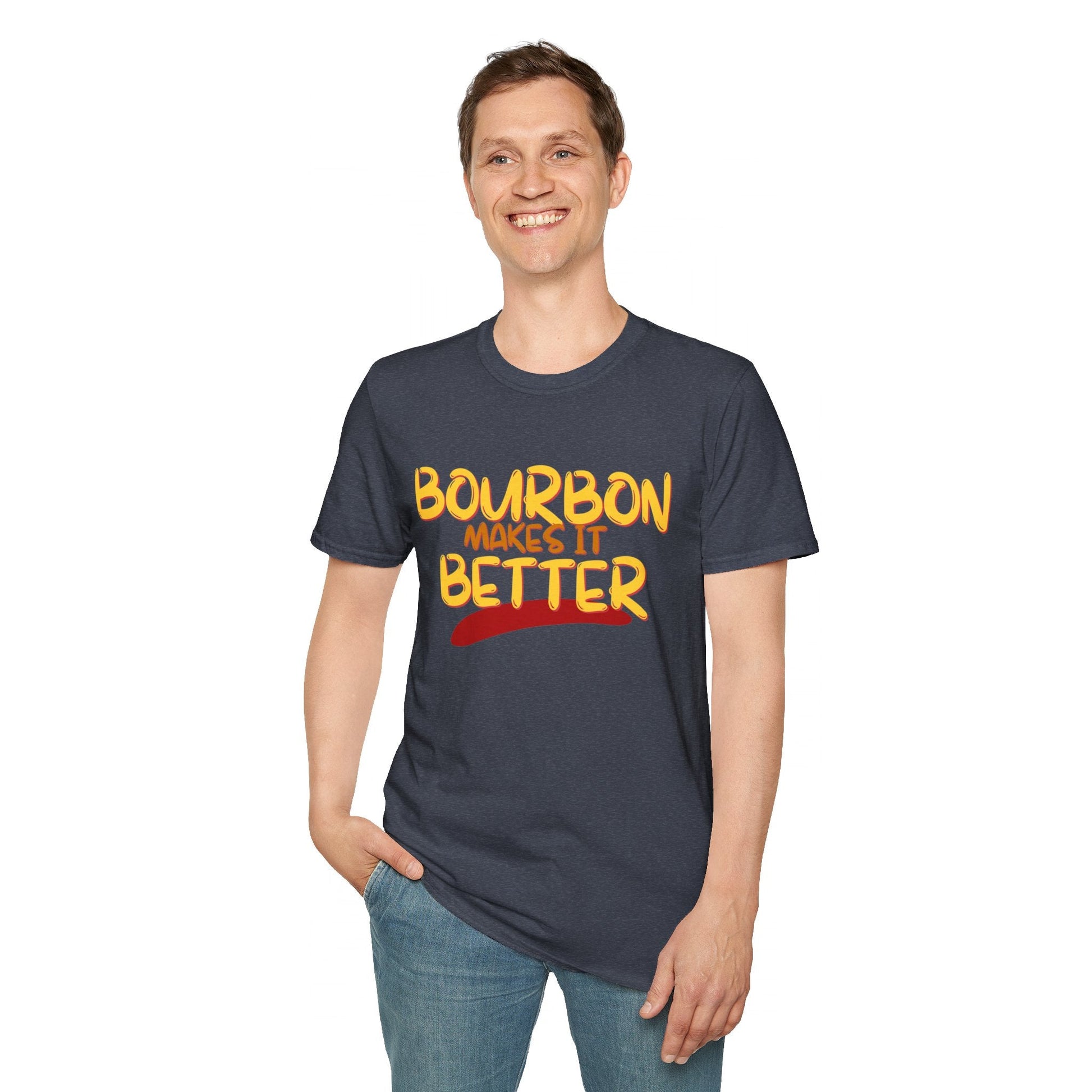 Bourbon makes it better DKcolors Unisex T-Shirt by cypherpunkgear – cypherpunkgear.com | Cypherpunk Merch