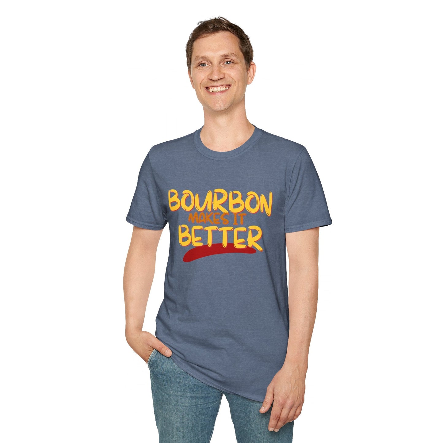 Bourbon makes it better DKcolors Unisex T-Shirt by cypherpunkgear – cypherpunkgear.com | Cypherpunk Merch