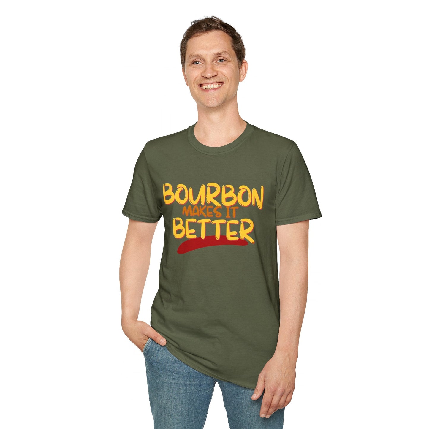 Bourbon makes it better DKcolors Unisex T-Shirt by cypherpunkgear – cypherpunkgear.com | Cypherpunk Merch