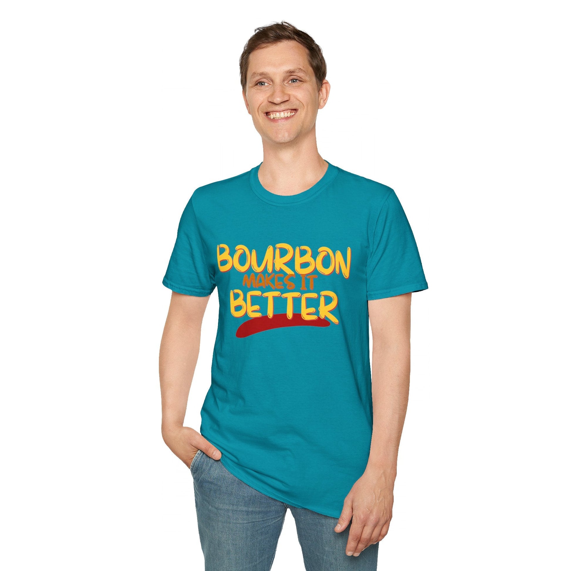 Bourbon makes it better DKcolors Unisex T-Shirt by cypherpunkgear – cypherpunkgear.com | Cypherpunk Merch