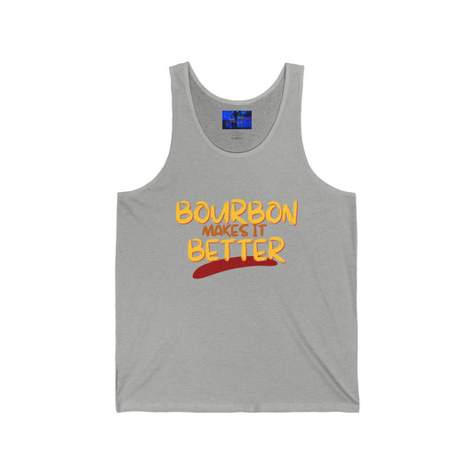 Bourbon makes it better Unisex Jersey Tank Top by cypherpunkgear – cypherpunkgear.com | Cypherpunk Merch
