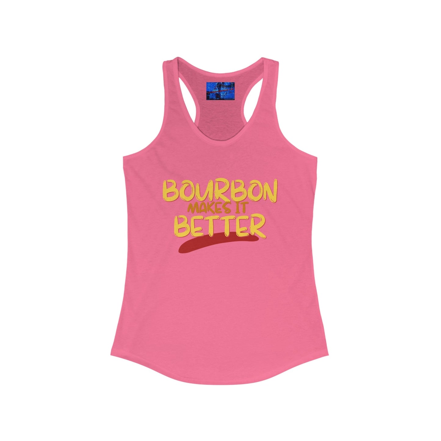 Bourbon makes it better Women's Racerback Tank Top by cypherpunkgear – cypherpunkgear.com | Cypherpunk Merch