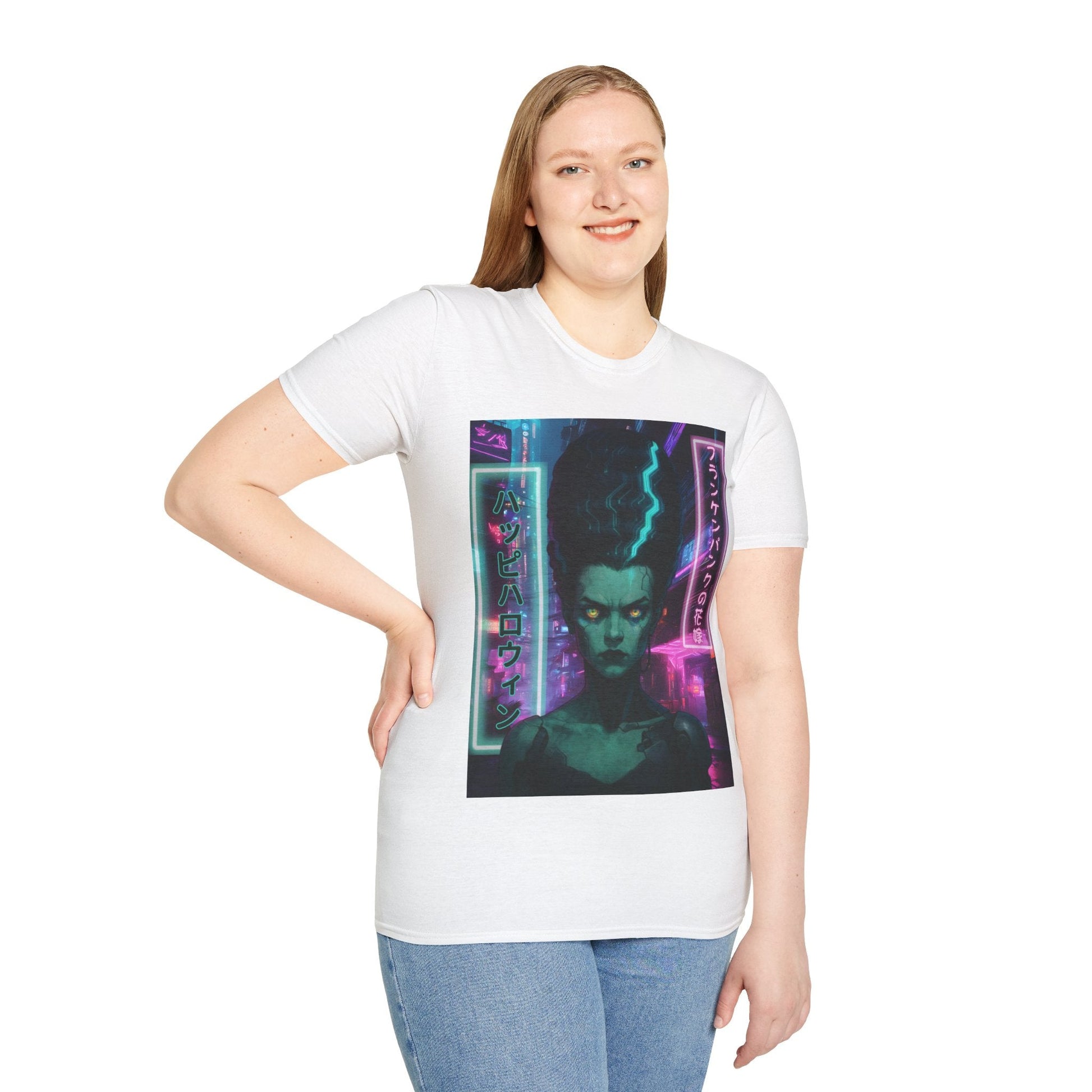 Bride of Frankenpunk LTcolors Unisex T-Shirt by CreepyCrafts.boo – cypherpunkgear.com | Cypherpunk Merch