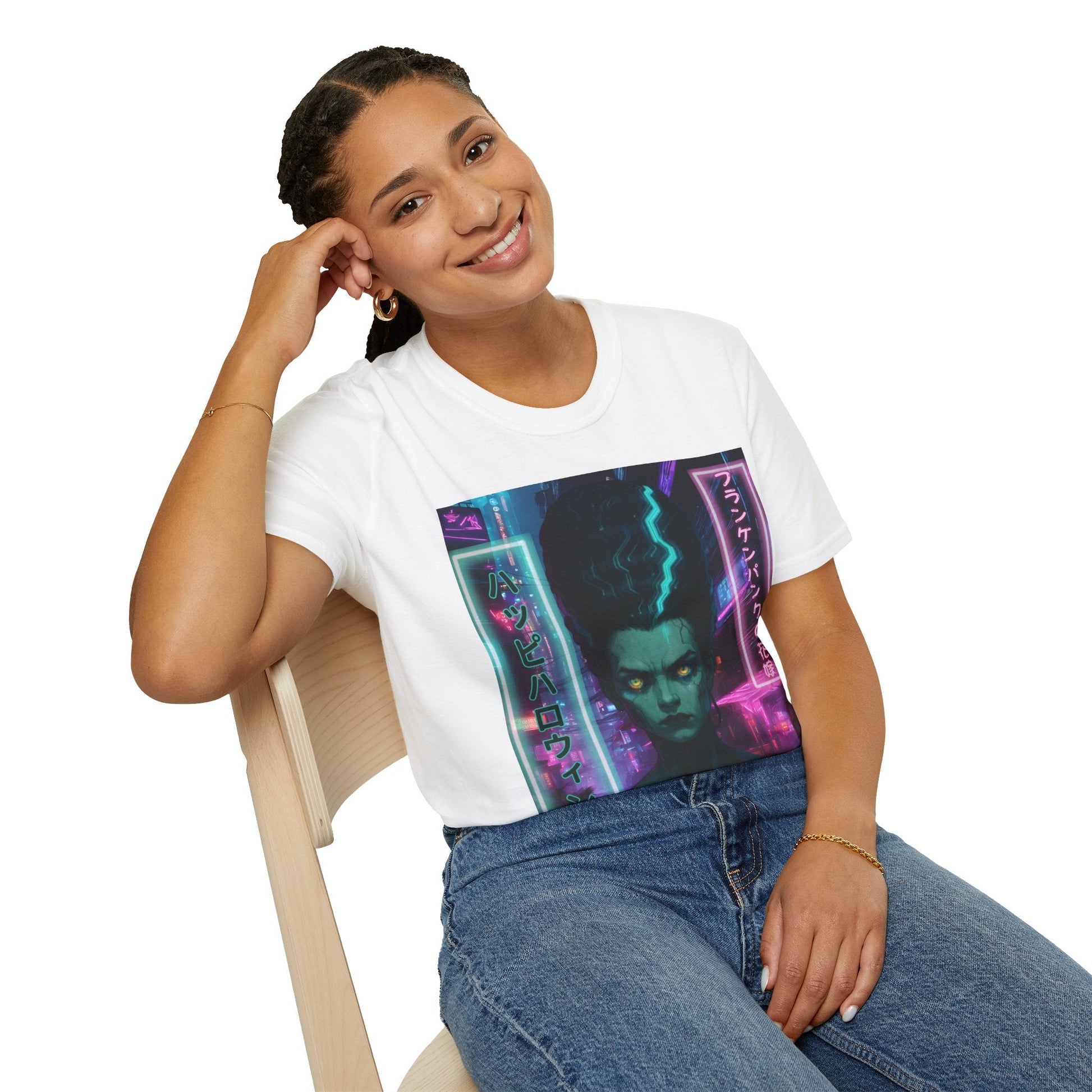 Bride of Frankenpunk LTcolors Unisex T-Shirt by CreepyCrafts.boo – cypherpunkgear.com | Cypherpunk Merch