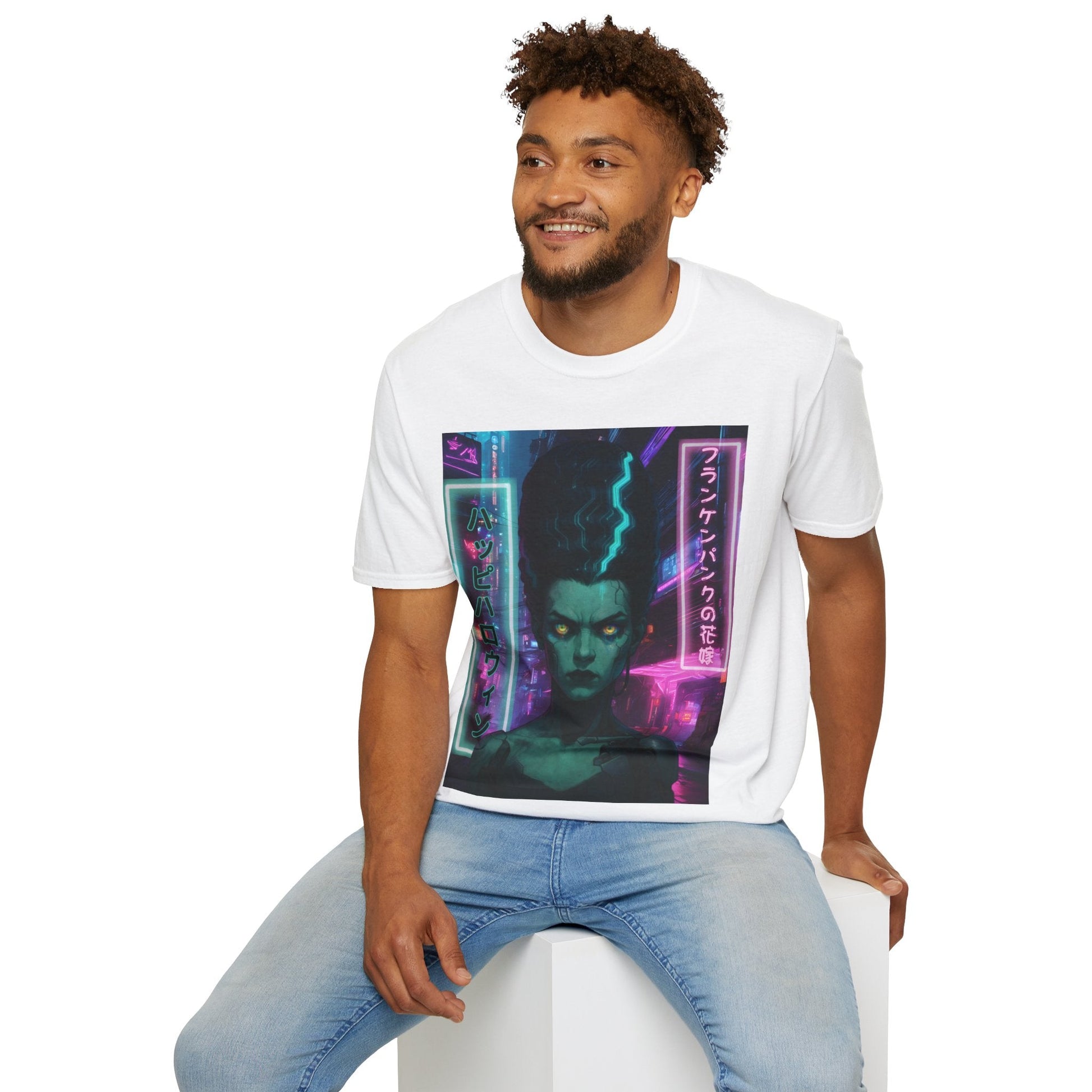 Bride of Frankenpunk LTcolors Unisex T-Shirt by CreepyCrafts.boo – cypherpunkgear.com | Cypherpunk Merch