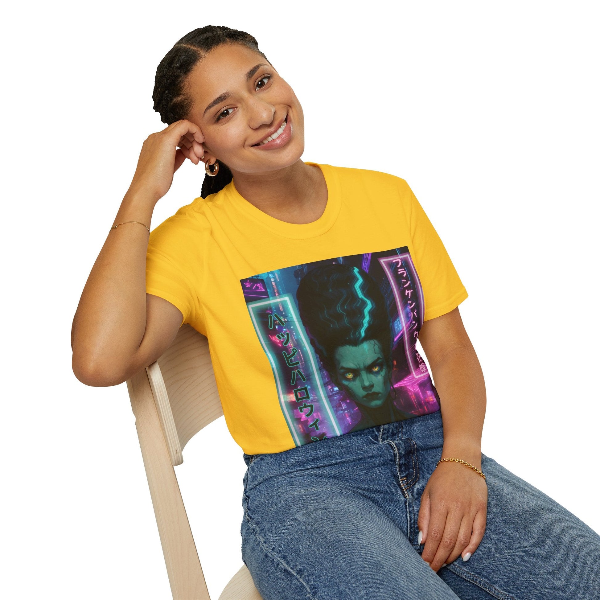 Bride of Frankenpunk LTcolors Unisex T-Shirt by CreepyCrafts.boo – cypherpunkgear.com | Cypherpunk Merch