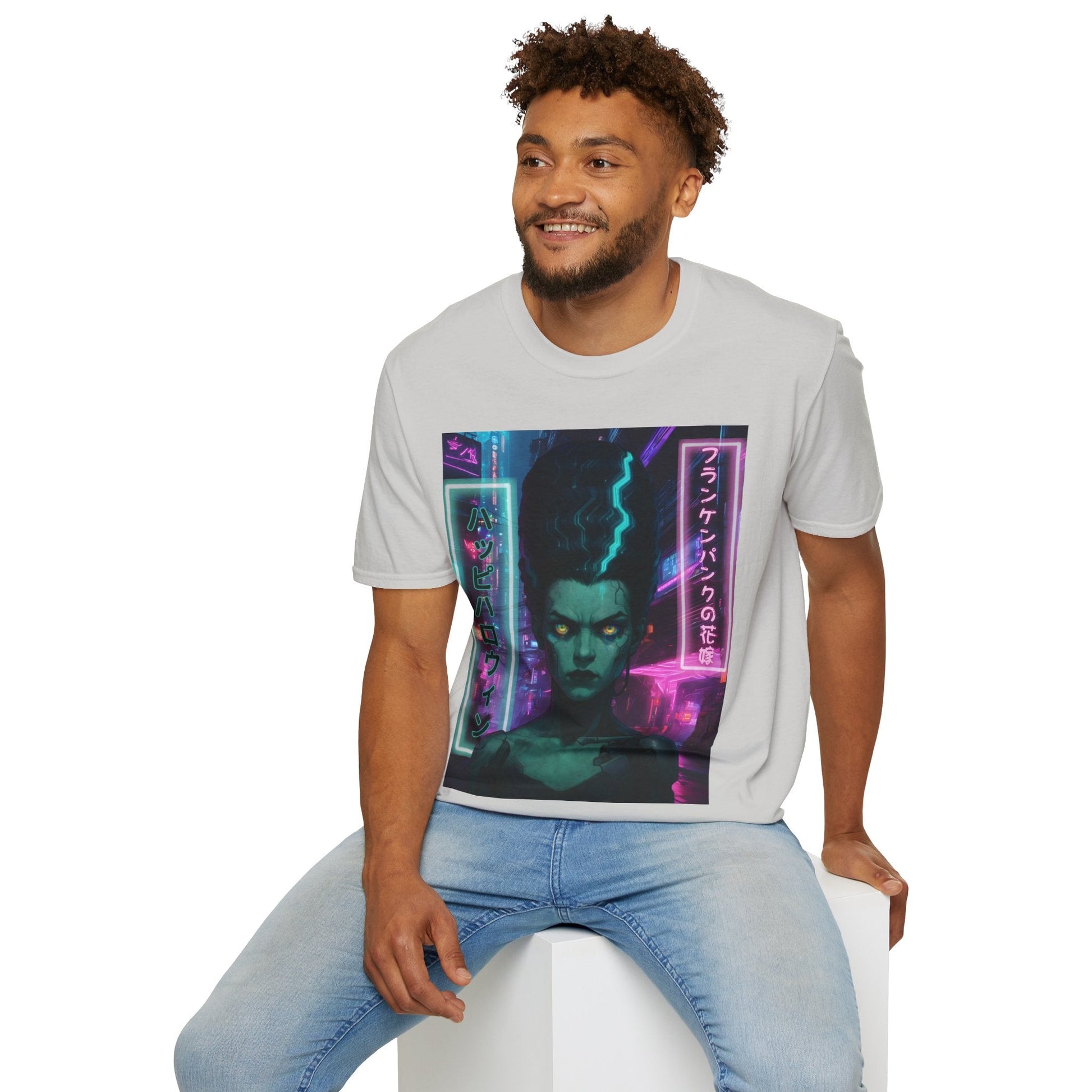 Bride of Frankenpunk LTcolors Unisex T-Shirt by CreepyCrafts.boo – cypherpunkgear.com | Cypherpunk Merch