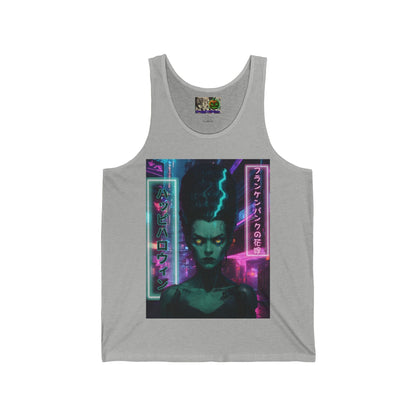 Bride of Frankenpunk Unisex Jersey Tank Top by CreepyCrafts.boo – cypherpunkgear.com | Cypherpunk Merch