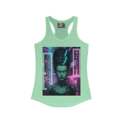 Bride of Frankenpunk Women's Racerback Tank Top by CreepyCrafts.boo – cypherpunkgear.com | Cypherpunk Merch