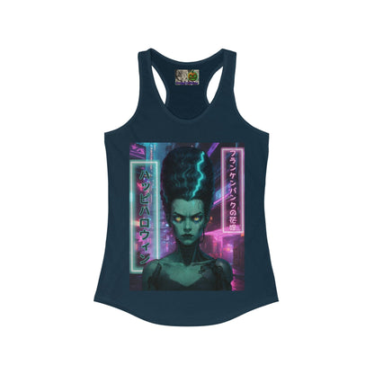 Bride of Frankenpunk Women's Racerback Tank Top by CreepyCrafts.boo – cypherpunkgear.com | Cypherpunk Merch