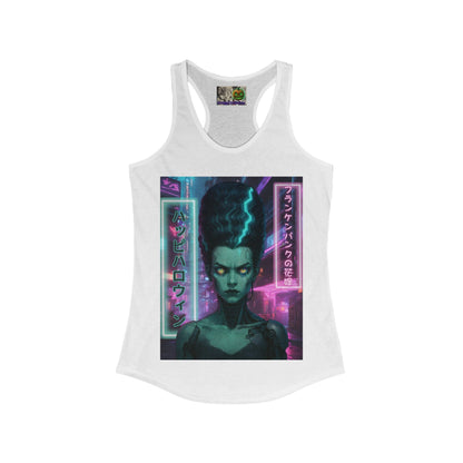 Bride of Frankenpunk Women's Racerback Tank Top by CreepyCrafts.boo – cypherpunkgear.com | Cypherpunk Merch