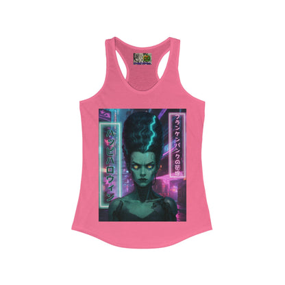 Bride of Frankenpunk Women's Racerback Tank Top by CreepyCrafts.boo – cypherpunkgear.com | Cypherpunk Merch