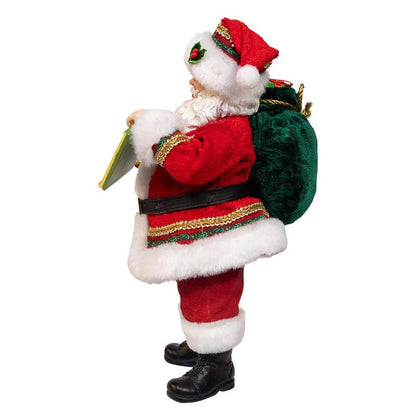 Kurt Adler 10.5" Fabriché Traditional Santa with Calendar