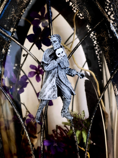Phantom of the Opera Ornament, Hand Painted Resin Sculpture | Halloween Monster Opera Ghost Figurine | Gothic Ornament for Spooky Home Decor