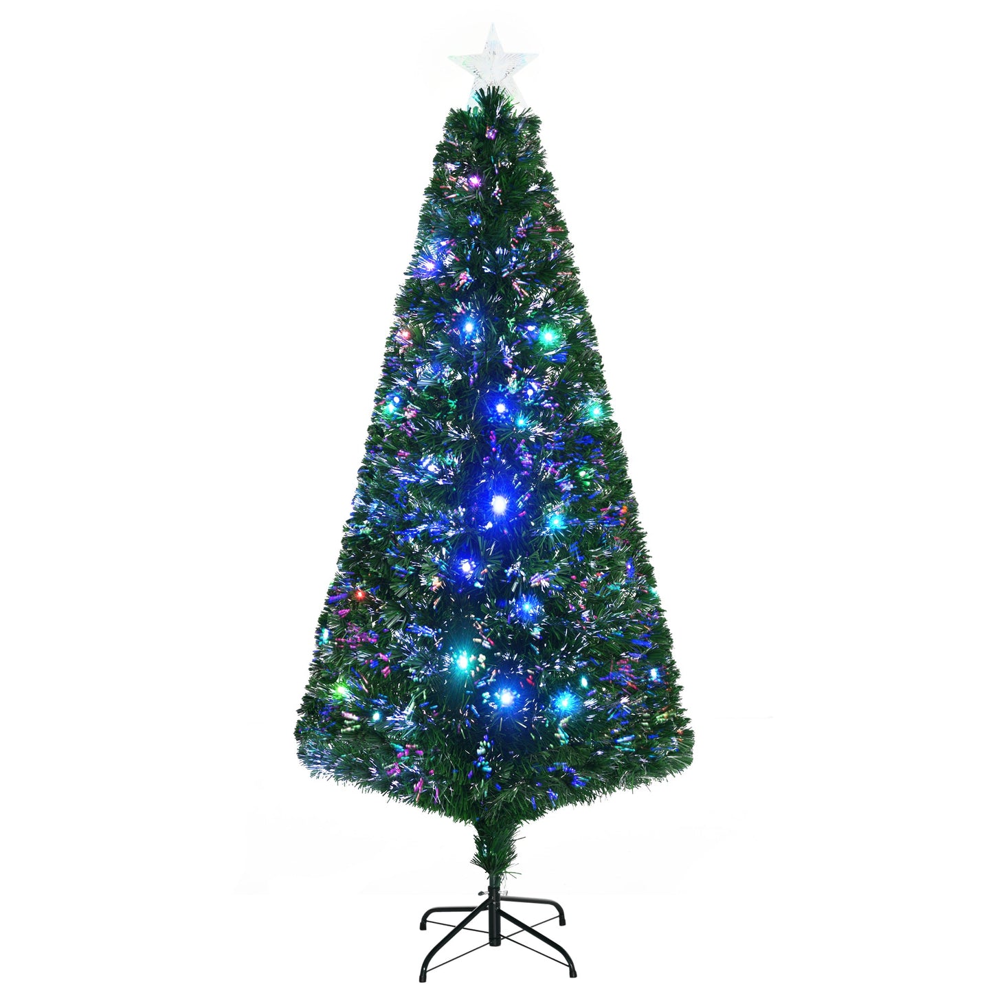 HOMCOM 6' Tall Douglas Fir Pre-Lit Artificial Christmas Tree